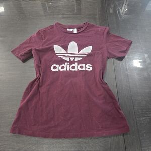 Adidas Maroon T-Shirt with Logo